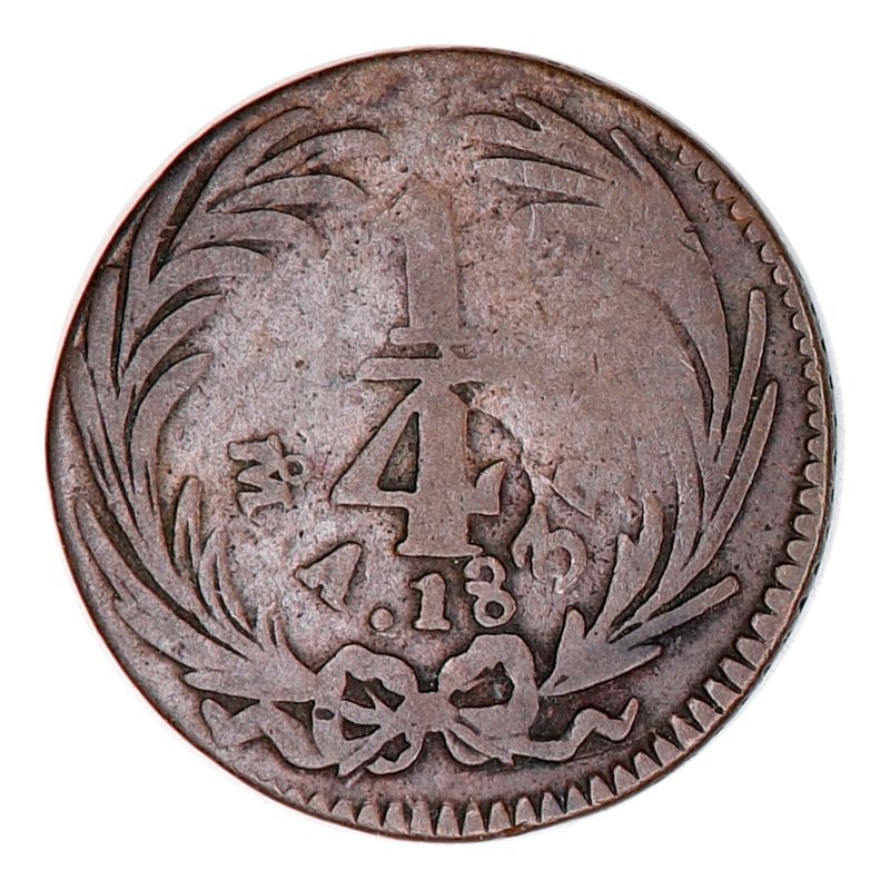 Mexico, 1/4 real 1834, Quartilla