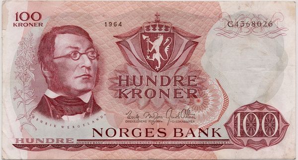 Hovedbilde Norge, 100 kroner 1964