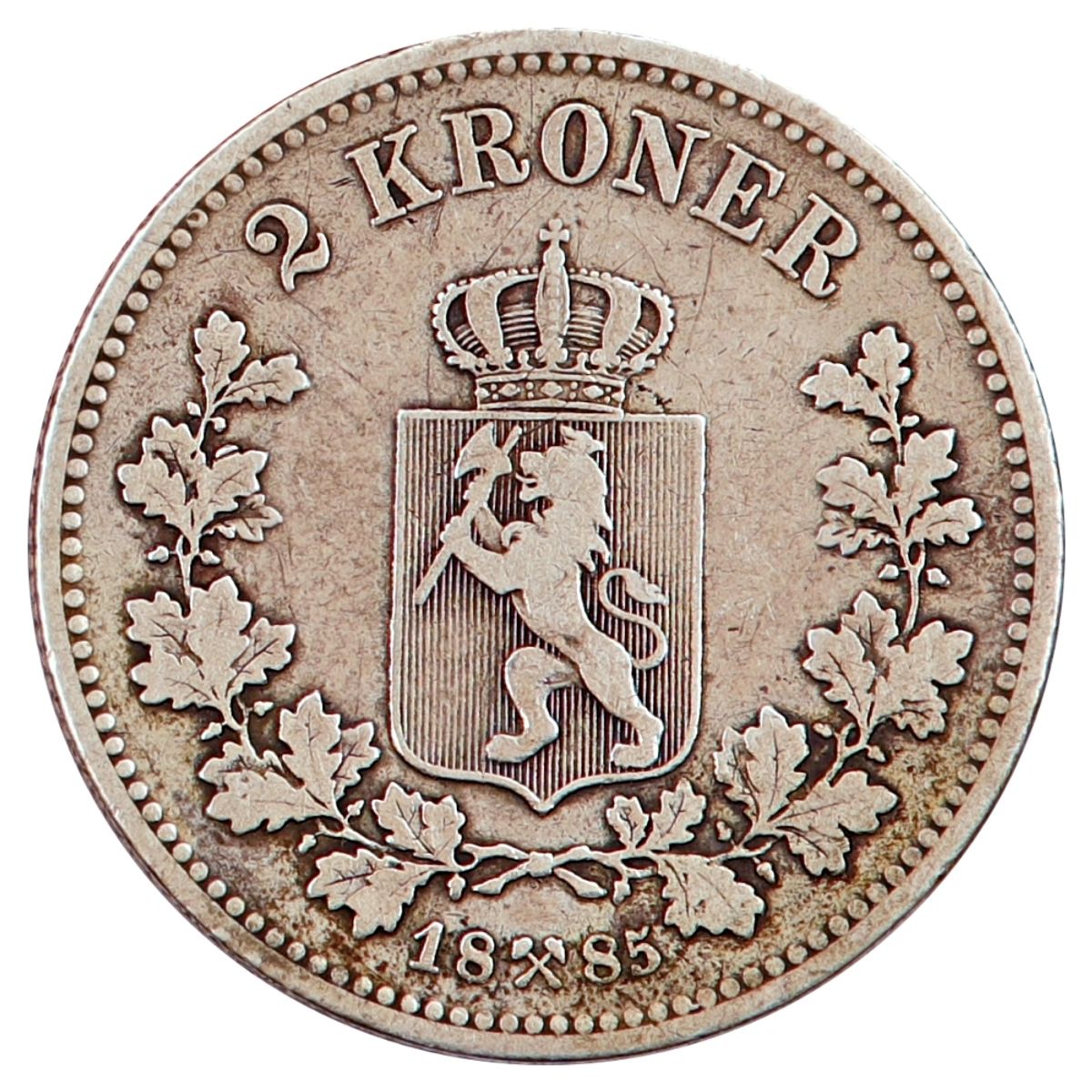 2 kroner 1885. sjelden!