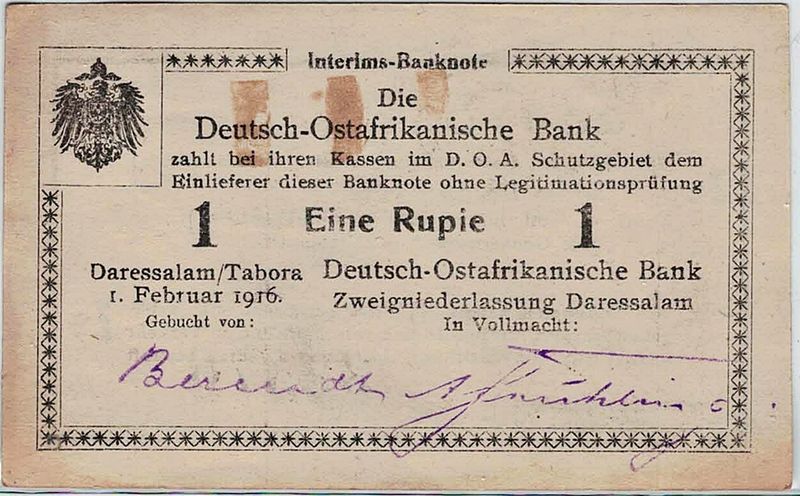 Tysk Østafrika 1 rupie 1916