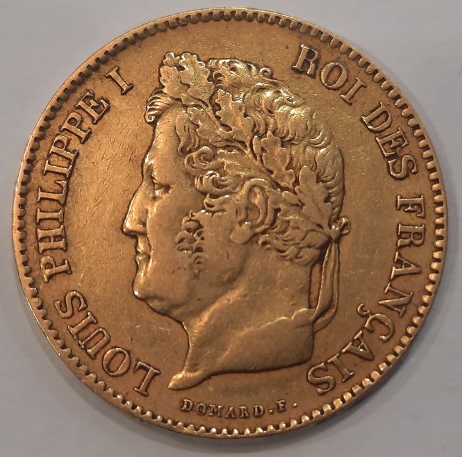 Hovedbilde Frankrike, 40 francs 1831, 11,56 gram gull