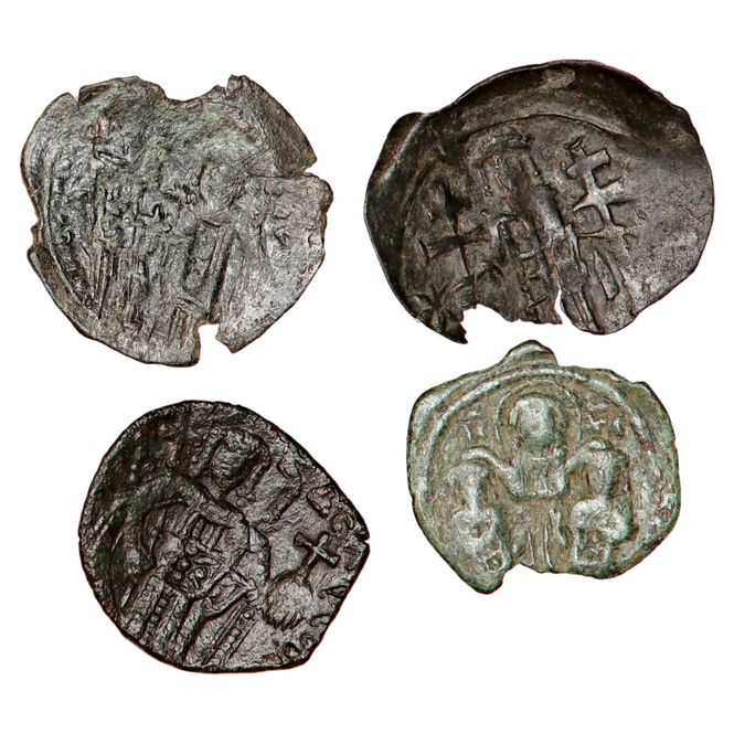 Hovedbilde Michael VIII, 4 x skålmynter, 1261-1282
