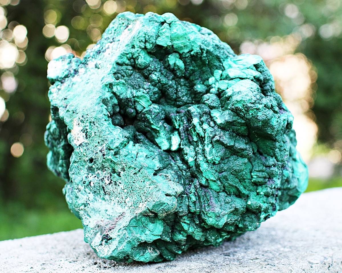 Malakitt, 7,76 kg, dekorativ, Kongo