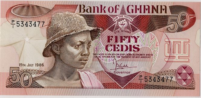 Hovedbilde Ghana. 50 cedis 1986