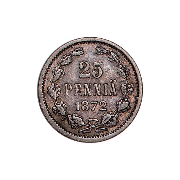Hovedbilde Finland, 25 penniä 1872