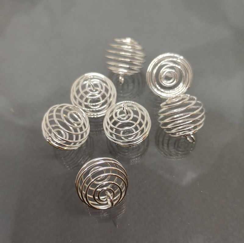 Smykkebur, sølvfarget, lite, 1,5 cm