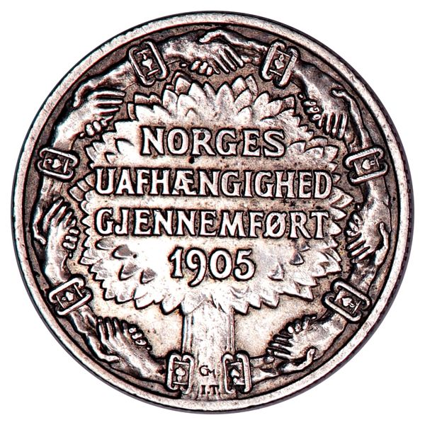 Hovedbilde 2 kroner 1906, Unionsoppløsningen, kv. 1+/01