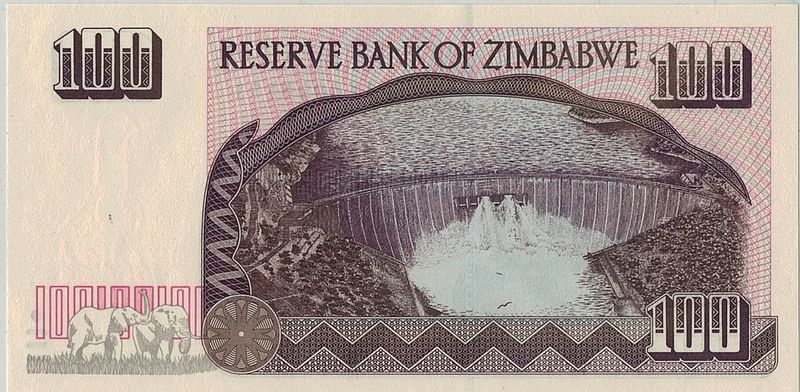 Zimbabwe, 100 dollars 1995