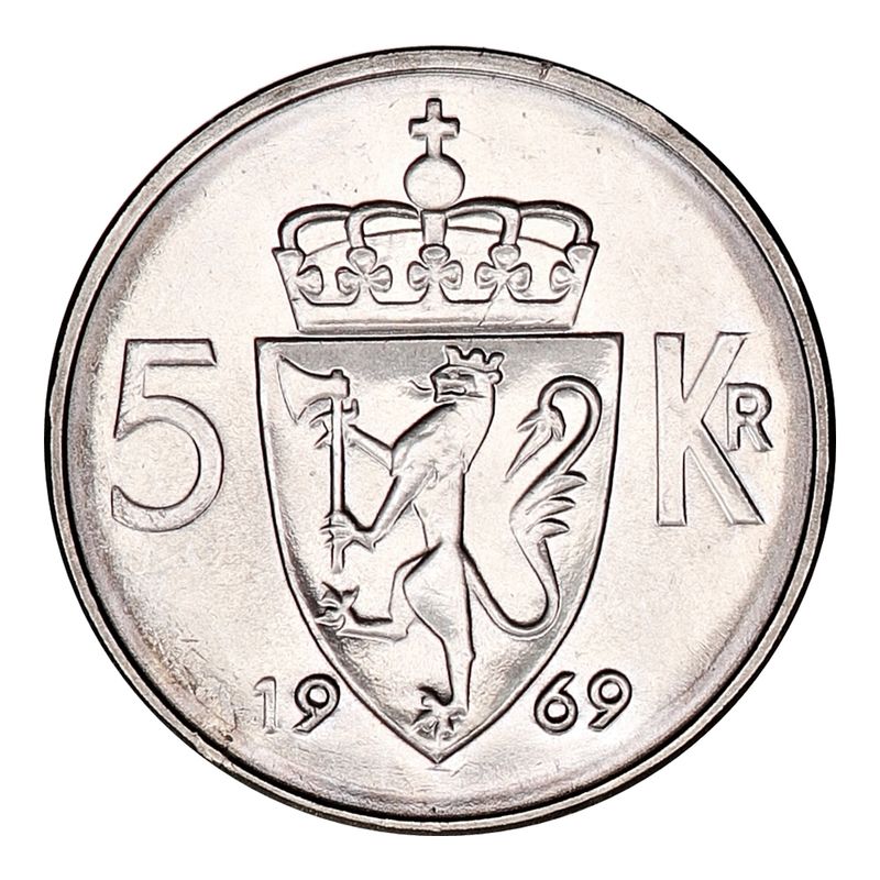 5 kroner 1969 Kv. 0