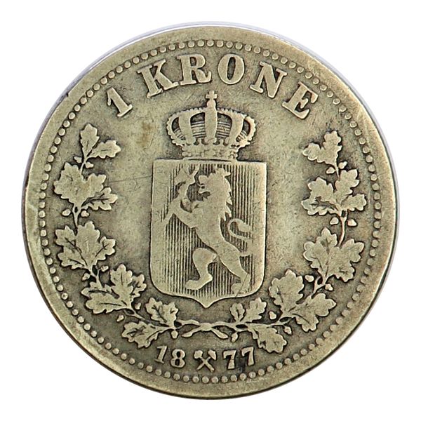 Hovedbilde 1 krone 1877, kv. 1-