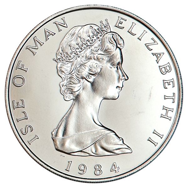 Hovedbilde SPOT +12%, Isle of Man, 1 noble 1984, 31,1 gram ren platina