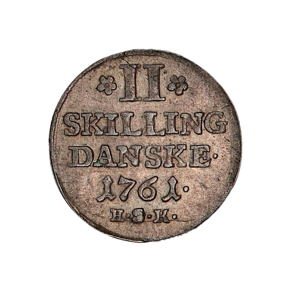 Frederikk V, 2 skilling 1761
