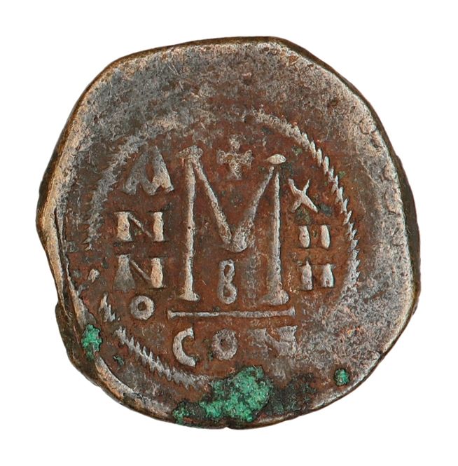 Hovedbilde Maurice Tiberius, follis 582-602