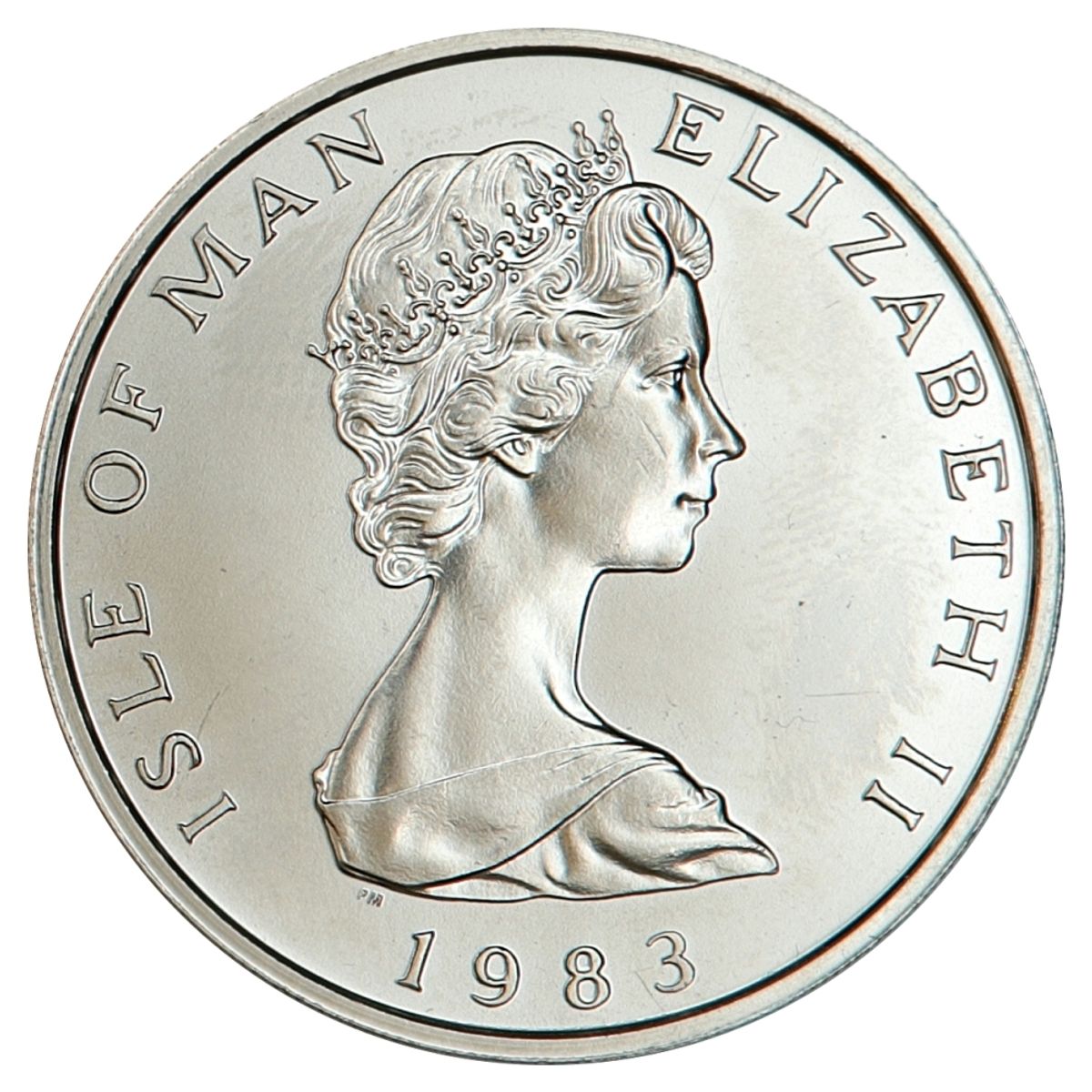SPOT +12%, Isle of Man, 1 noble 1983, 31,1 gram ren platina