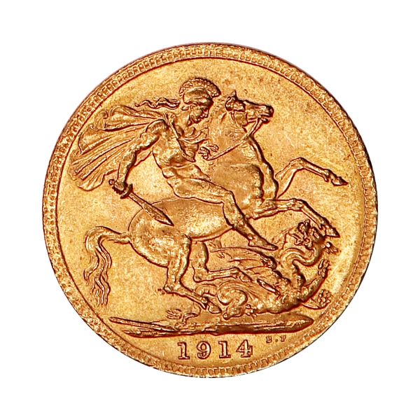 Hovedbilde Storbritannia, 1 sovereign 1914, 7,32 g gull