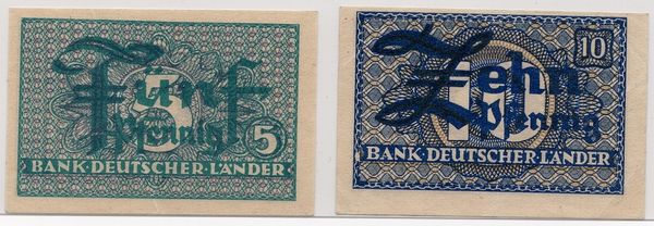 Hovedbilde Tyskland, 5 & 10 pfennig 1948