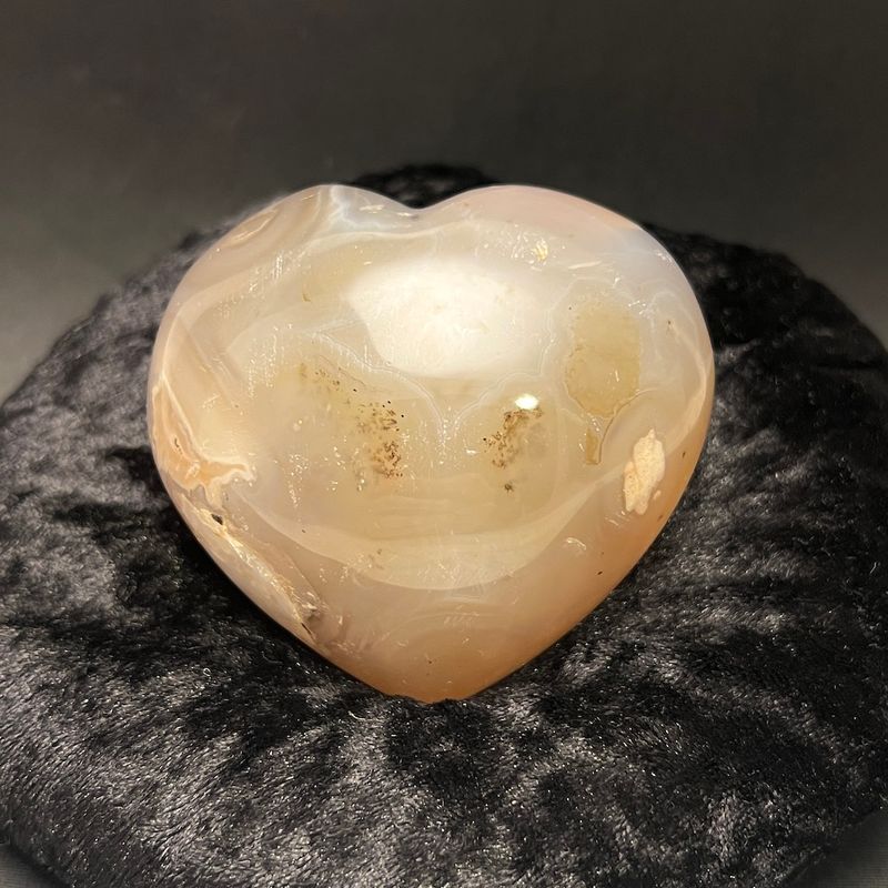 Hjerte av blomsteragat (Blossom agate/Flower agate)