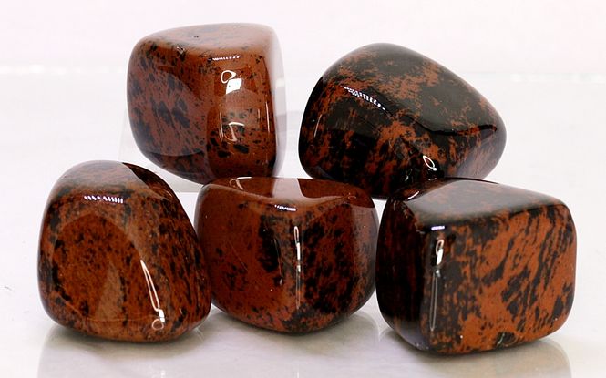 Hovedbilde Mahogniobsidian, ekstra stor, tromlet