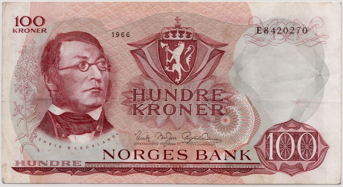 Norge, 100 kroner 1965
