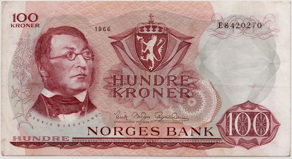 Hovedbilde Norge, 100 kroner 1965