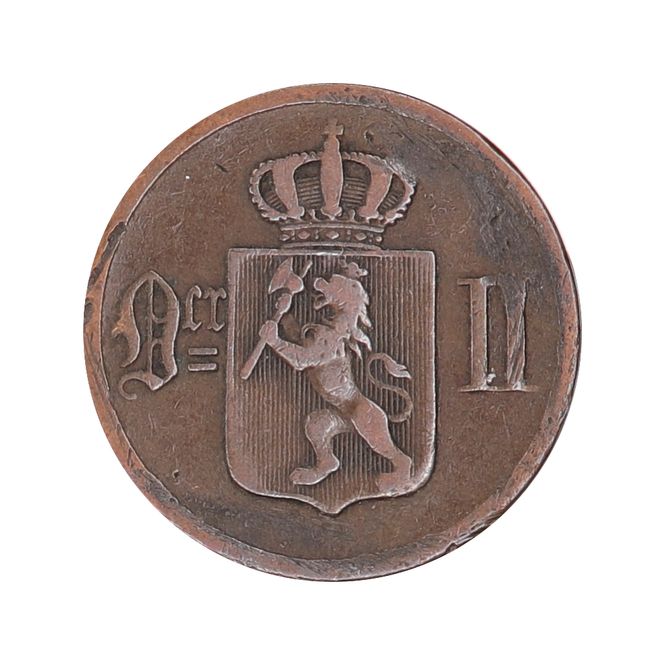 Hovedbilde Unionstidens 2 øre, utgitt 1876-1902