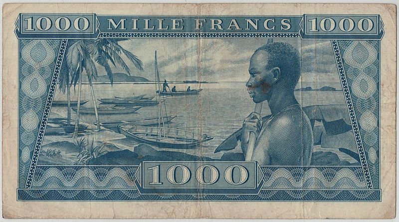 Guinea, 1000 francs 1958
