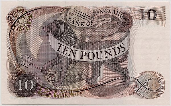 Hovedbilde Storbritannia, 10 pounds 1966-1970