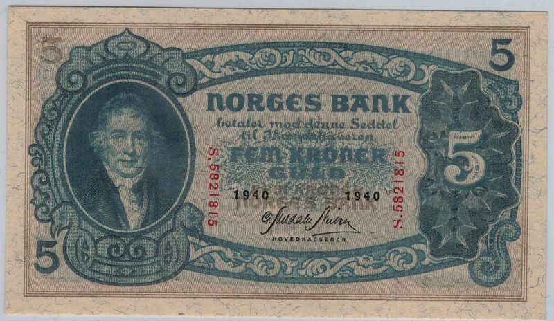 5 kroner 1940 S, kv 01