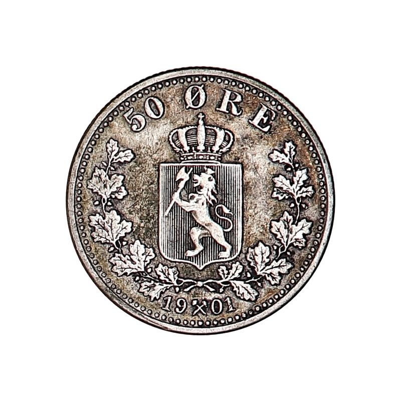 50 øre 1901, kv. 1/1+