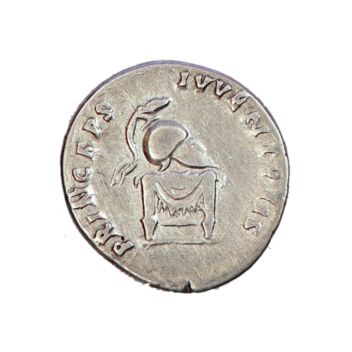 Domitian, Vesuv,denar, år 81-96