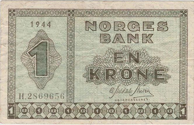 Hovedbilde Usling, 1 krone 1944