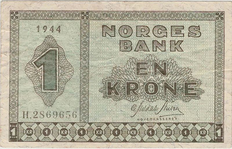 Usling, 1 krone 1944