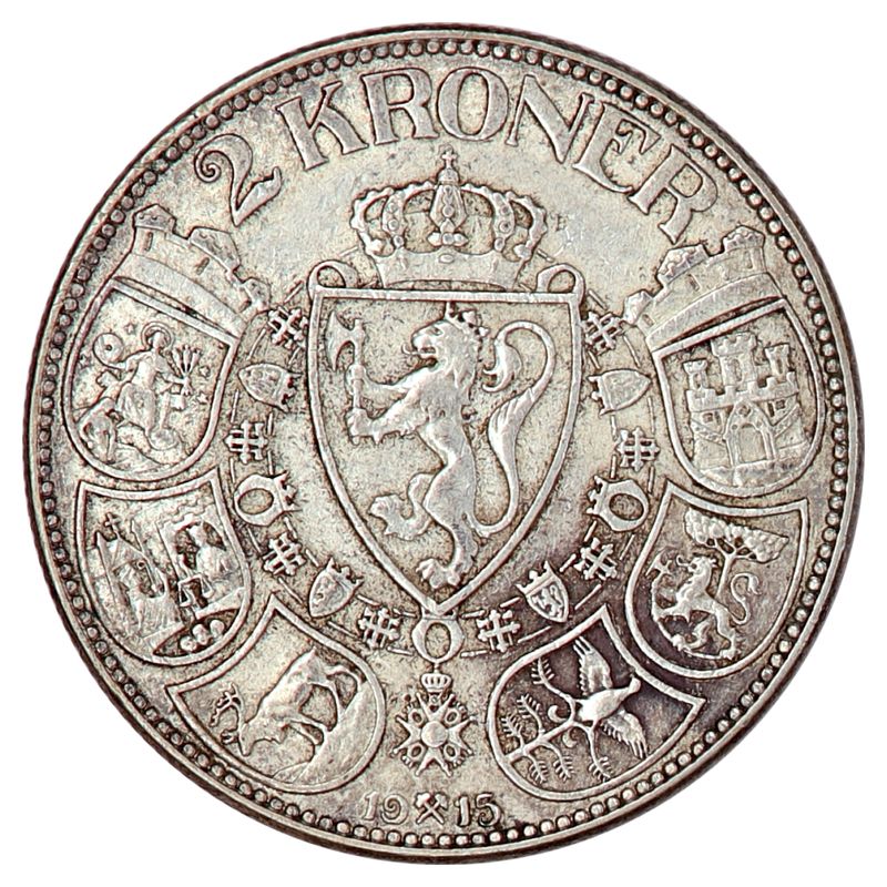 2 kroner 1915, kv. 1+