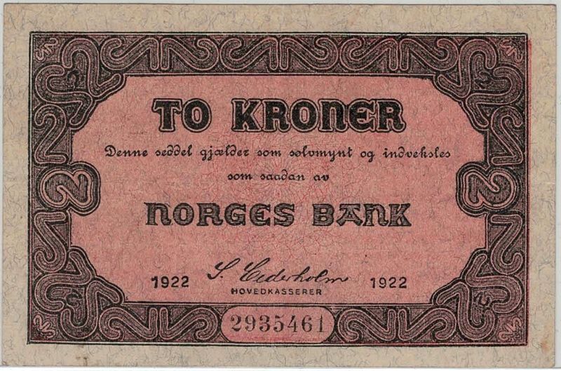 2 kroner 1922, rødegardist, kv. 1+
