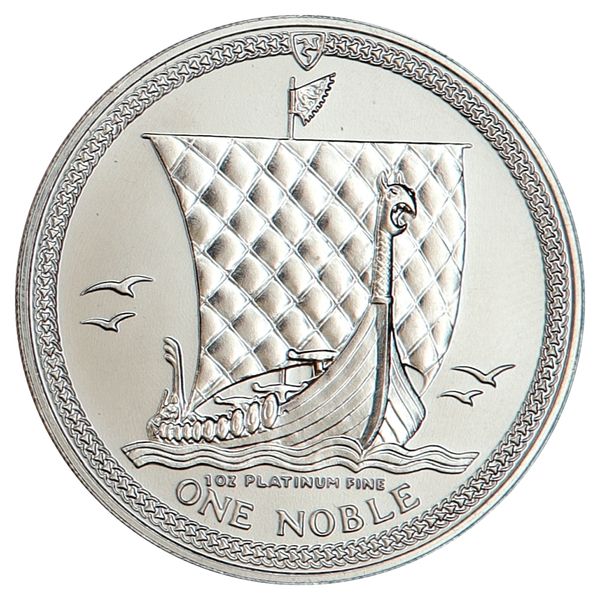 Hovedbilde SPOT +12%, Isle of Man, 1 noble 1984, 31,1 gram ren platina