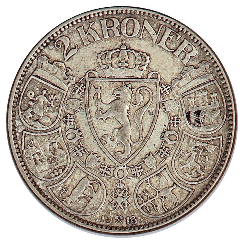 2 kroner 1913, kv. 1/1+