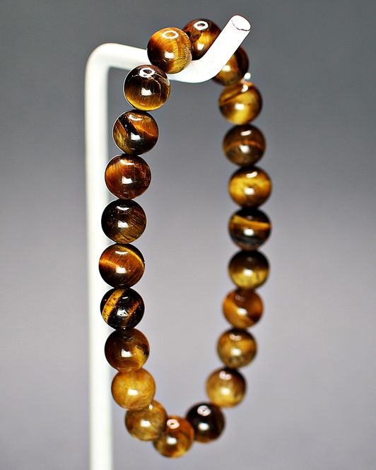 Hovedbilde Tigerøye, armbånd, 8mm kuler