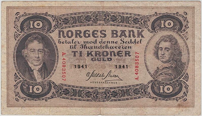 10 kroner 1941 A, kv. 1/1-