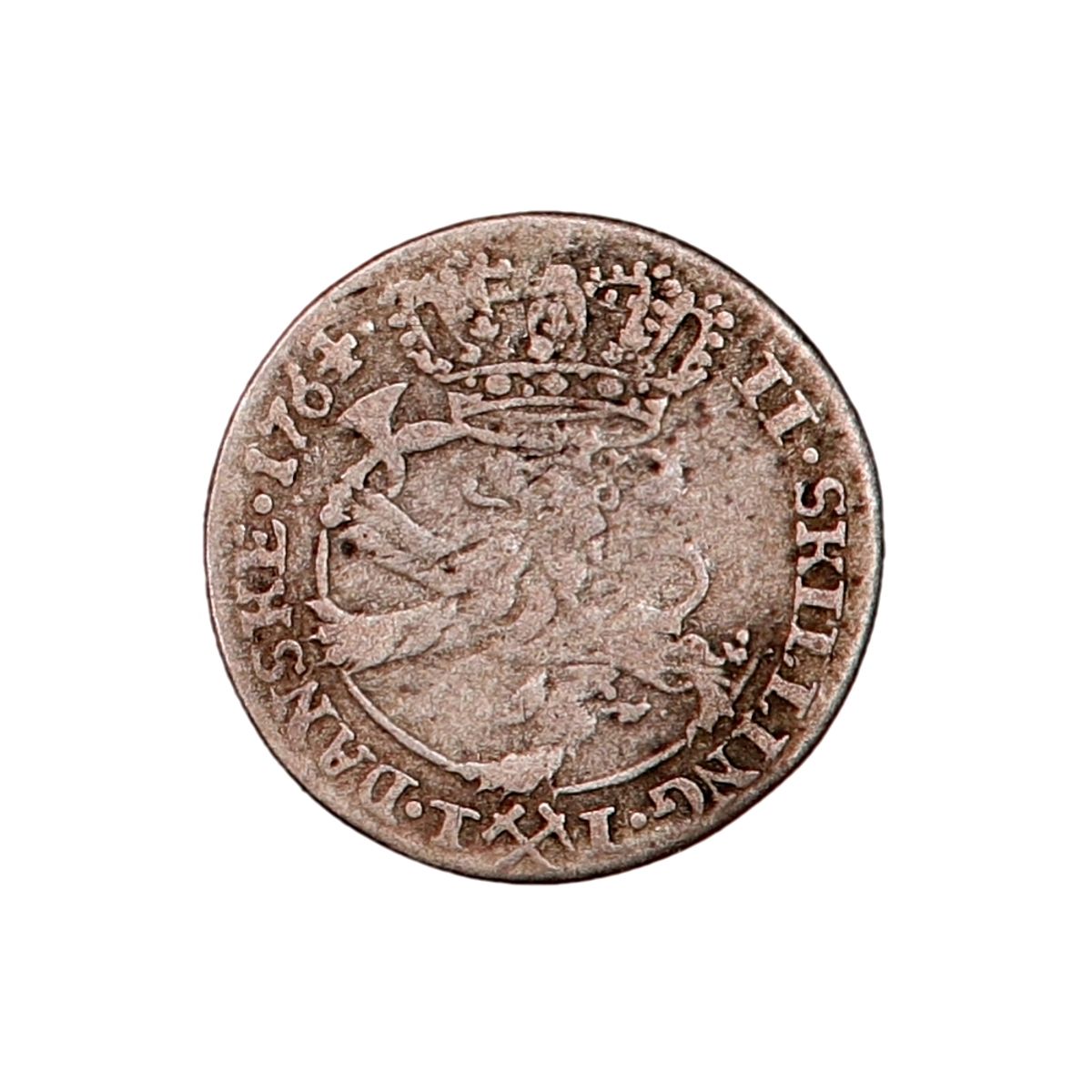 Frederik V, 2 skilling 1764