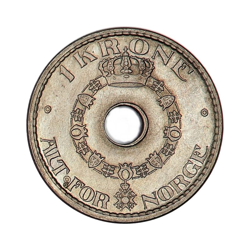 1 krone 1925 Kv. 0-0/01, hullkrone