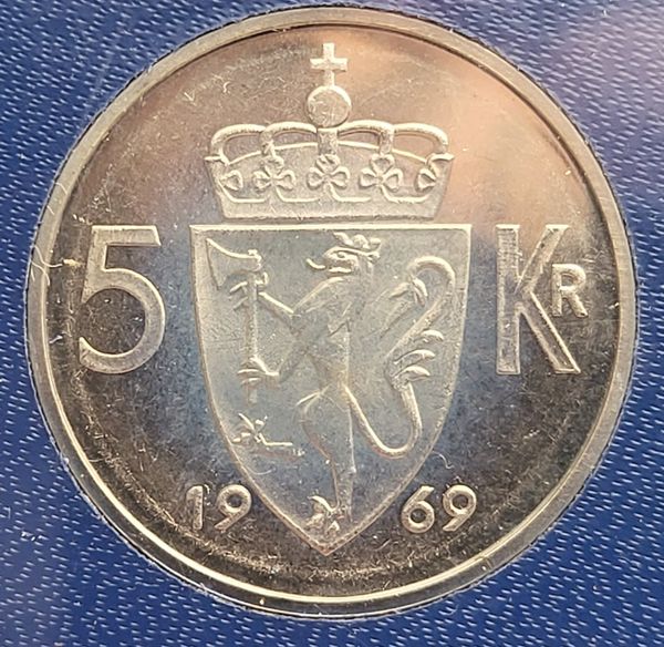 Hovedbilde Myntsett 1969, meget pene mynter
