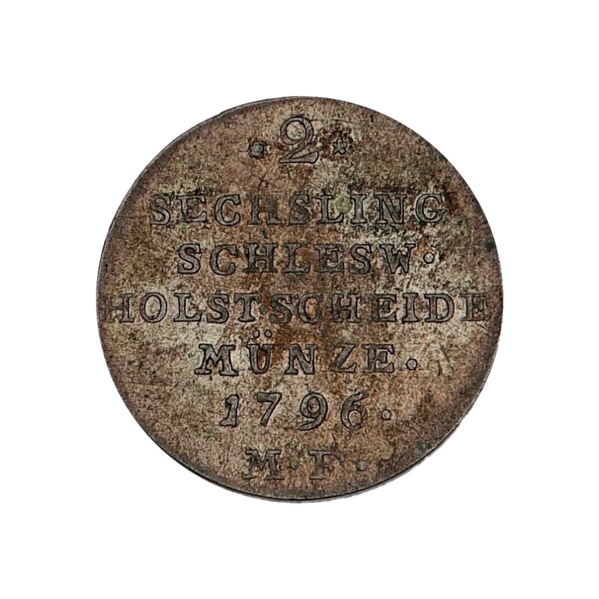 Christian VII, 2 sechsling 1796, kv. 0/01