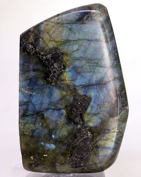 Hovedbilde Labradoritt/spektrolitt, helslipt (labradorite, spectrolite)