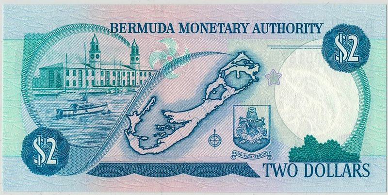 Bermuda. 2 dollars 1997
