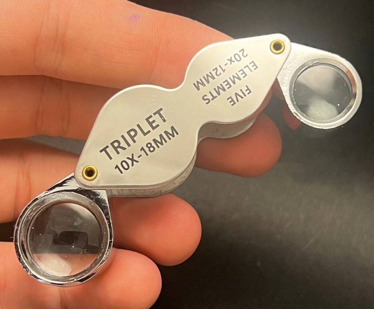 STUDENTTILBUD! 5 x dobbeltlupe, 10x/20x med lærsnor