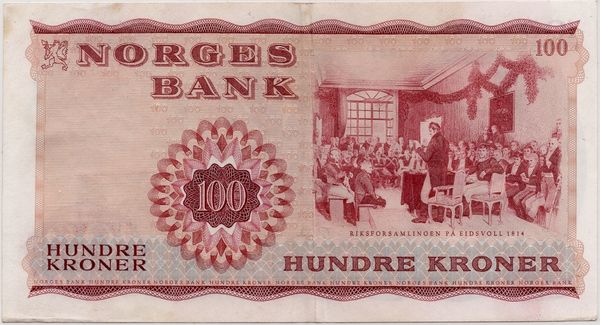Hovedbilde Norge, 100 kroner 1967