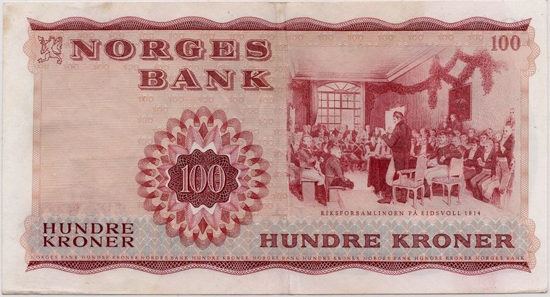 Norge, 100 kroner 1967