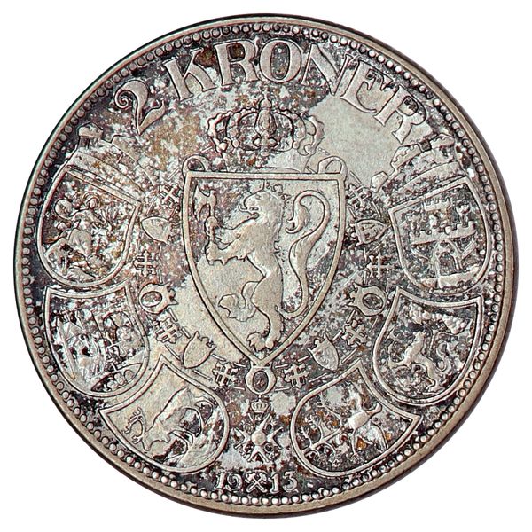 Hovedbilde 2 kroner 1913, kv. 1+