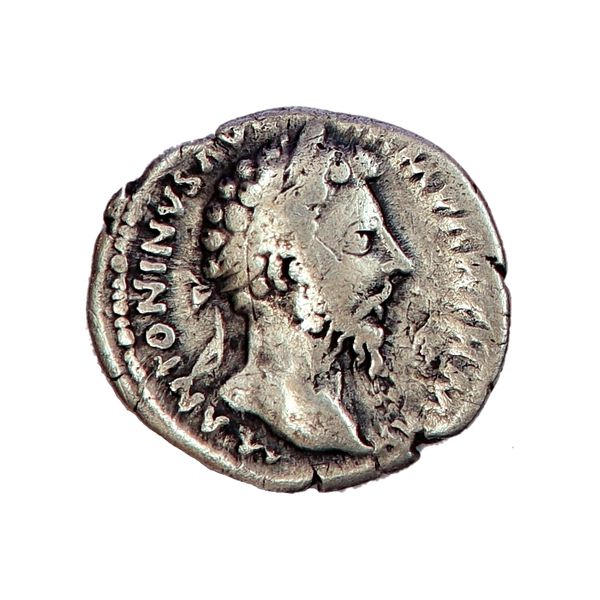 Hovedbilde Marcus Aurelius, denar, år 161-180
