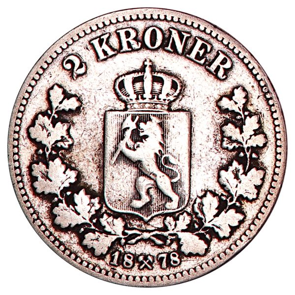 Hovedbilde 2 kroner 1878 Kv. 1-